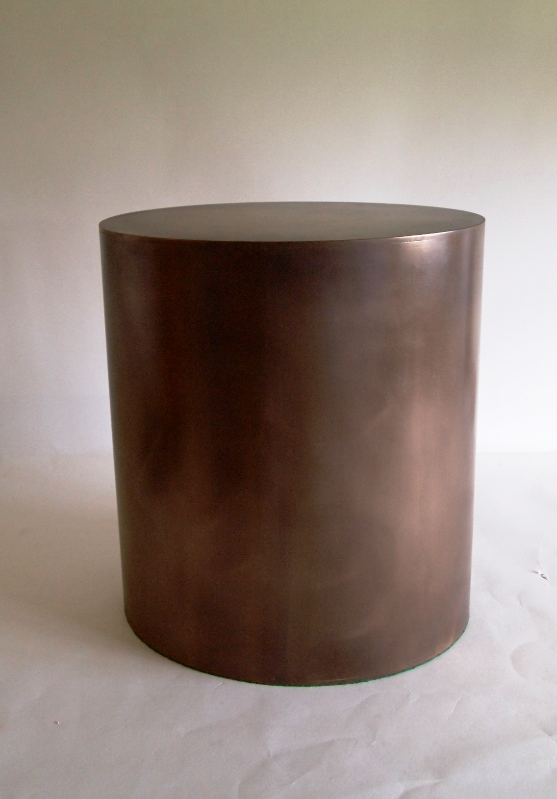 real metal spray finish bronze oval plinth